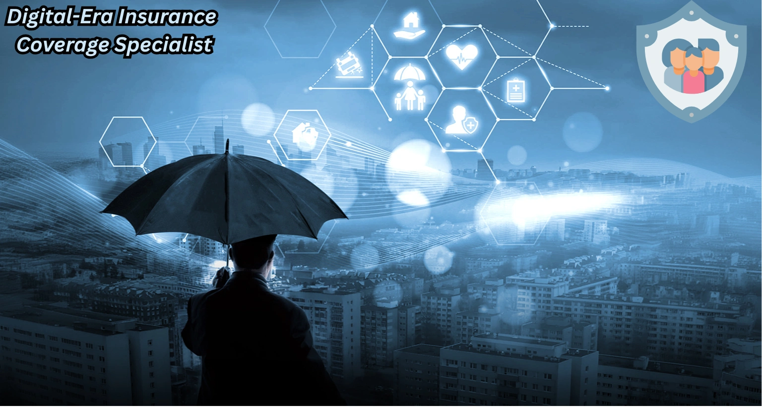 "Digital-Era Insurance Coverage Specialist analyzing cyber risks and developing modern insurance solutions for digital protection."