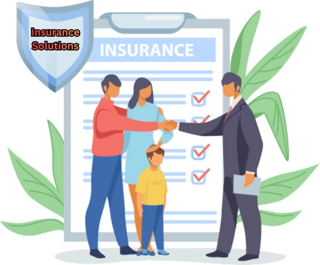 reliable insurance solutions for financial security, family protected by insurance coverage, dependable insurance planning concept, insurance trust and protection illustration