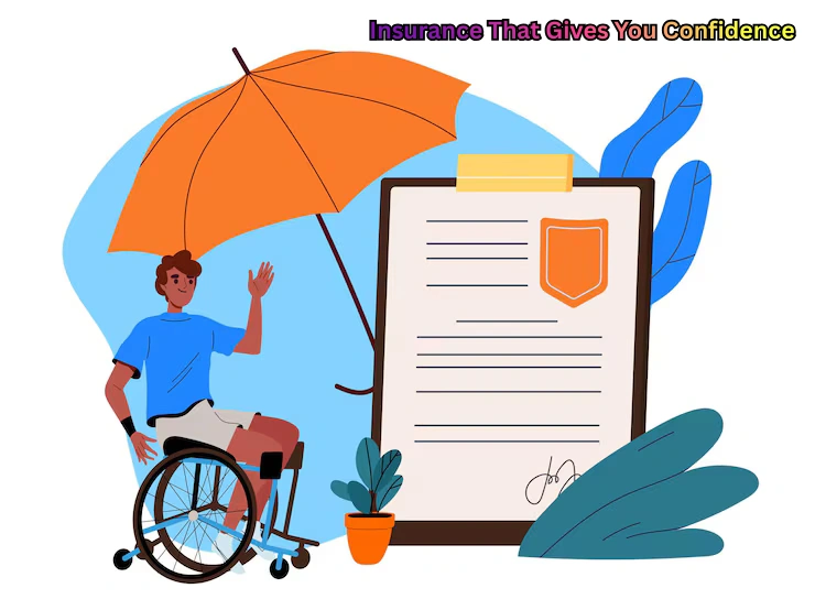 Confident family and professionals protected by insurance, symbolizing financial security and peace of mind