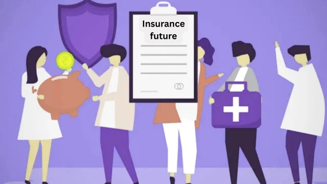 Family and professionals looking toward the future, protected by insurance symbolizing long-term security and stability