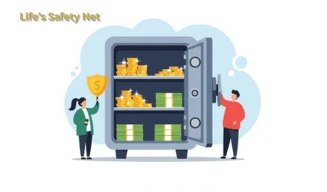 family protected by life’s safety net with smart insurance and financial security