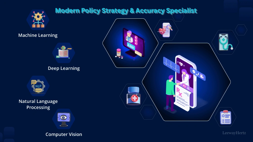 Professional Policy Strategy Specialist analyzing documents and planning precision-driven coverage using modern digital tools.
