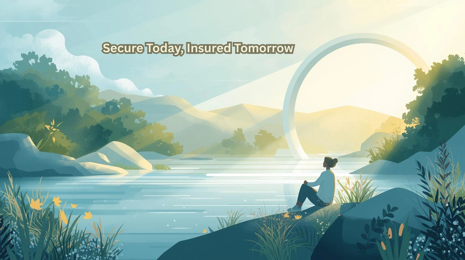family enjoying peaceful life with insurance protection and financial security