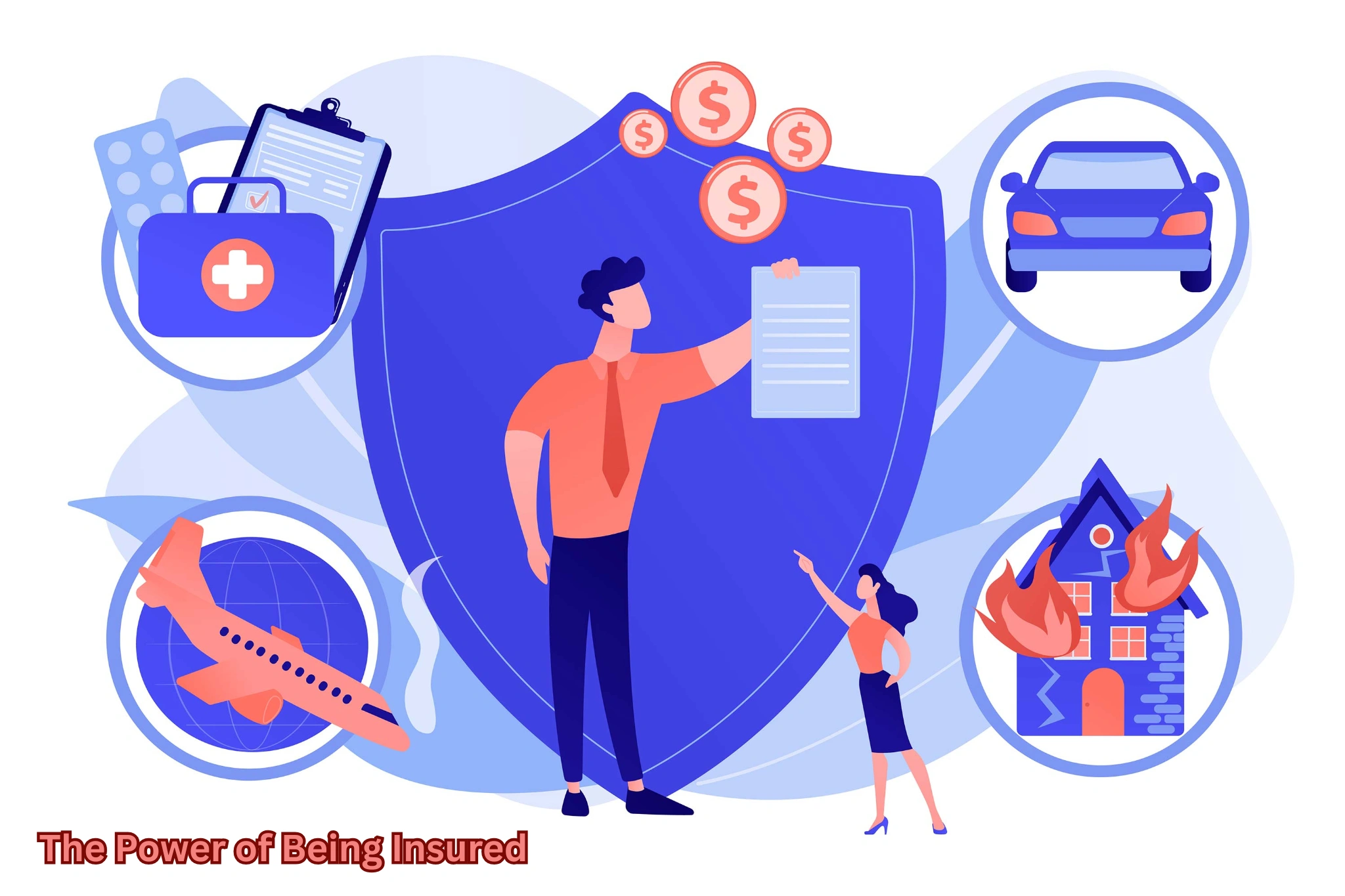 Confident individuals and families protected by insurance, symbolizing strength, stability, and financial empowerment